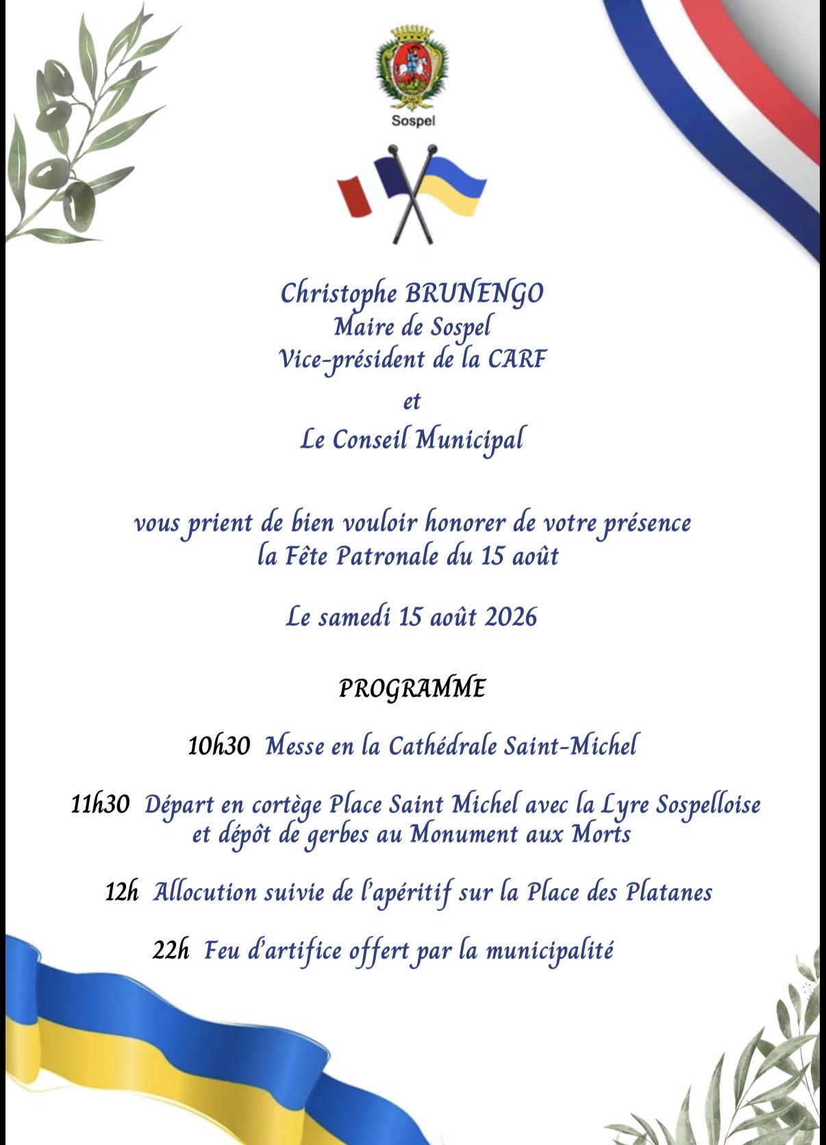 Fête patronale du 15 août 2026