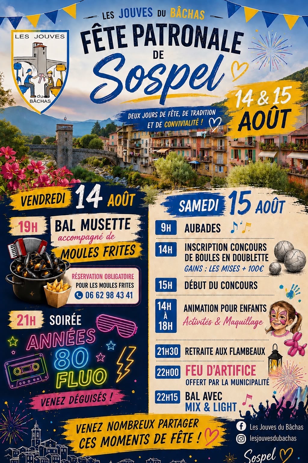 Fête patronale du 15 août 2026 par les Jouves du Bâchas